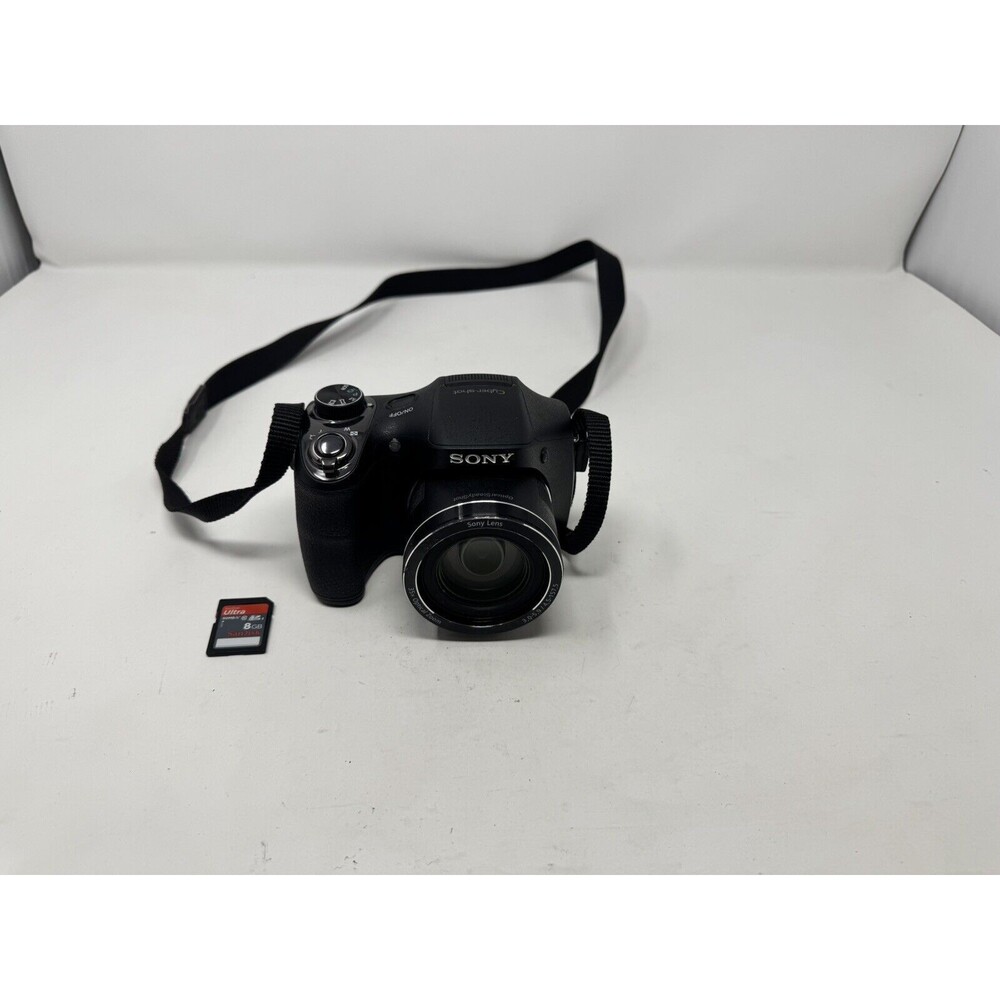 Sony Cyber-Shot DSC-H300 Digital Camera, Black - 20.1MP- With Strap & 8GB SD